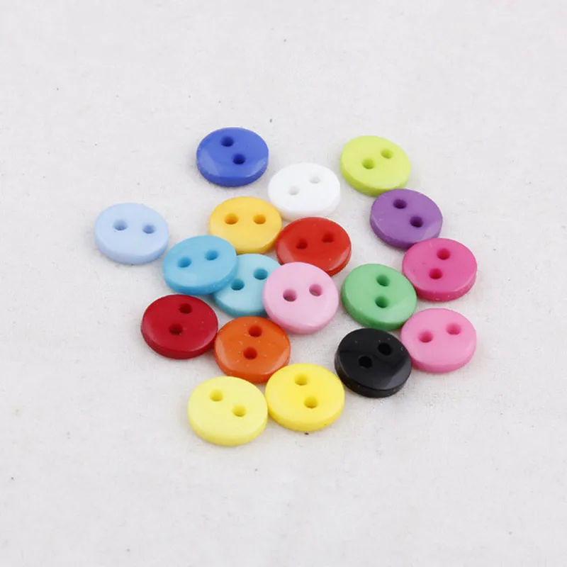 

2000pcs 9mm Round Resin Buttons 2 Holes Baby Doll Clothes Sewing Accessories Embellishment For Scrapbooking Cardmaking 13 colors