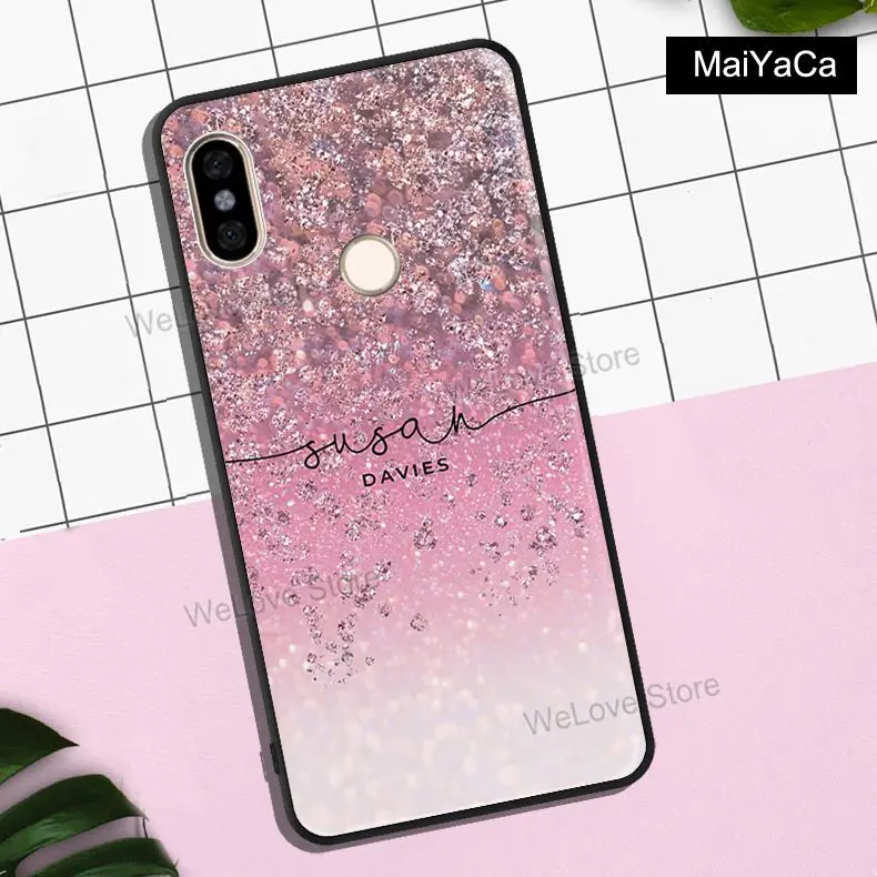 Чехол для POCO X3 F2 Pro mi Note 9 7 8T 9S 9A 9C Mi 10 Lite 9T с персонализированными инициалами