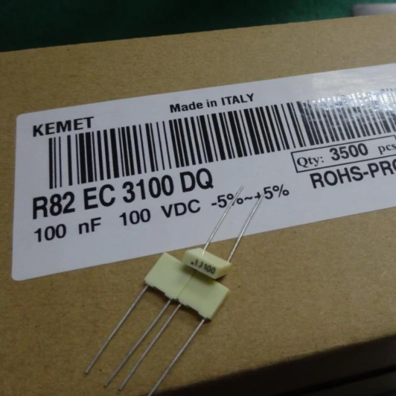 10pcs/100pcs Italy AV ARCOTRONICS R82 0.1uf/100V 100nf u1 104 104J 5%Film Capacitor
