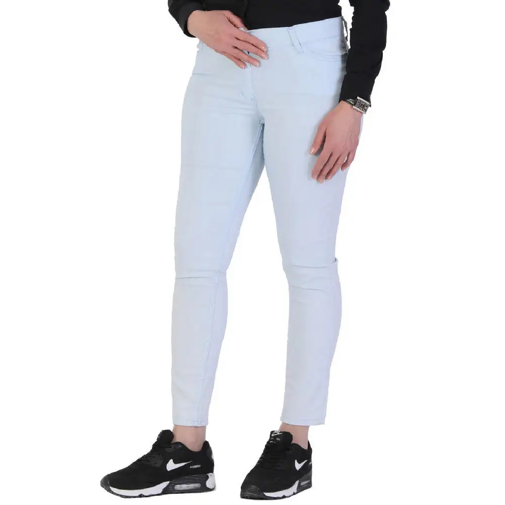Fecru women large size pants Lm62030 linen Normal waist straight hem zipper closure button button powder stone blue ecru gray yellow navy blue