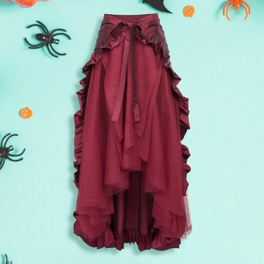 Женская юбка в стиле ретро Хэллоуин косплей стимпанк готическая с запахом