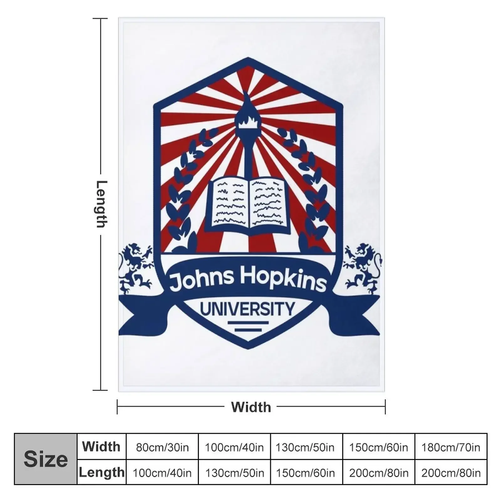 Johns hopkins красивое плюшевое фланелевое одеяло