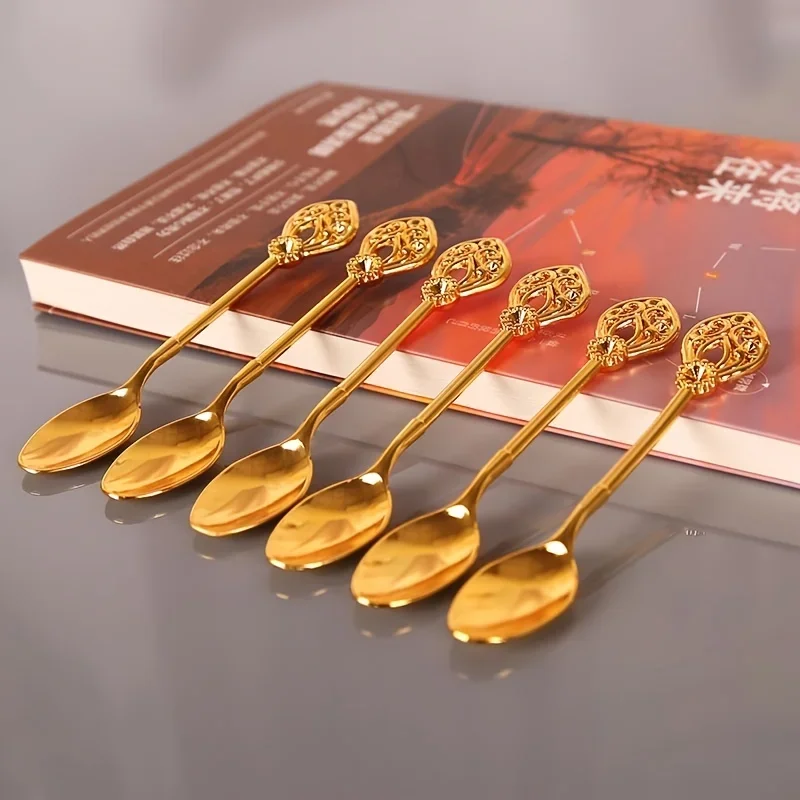 Креативный набор ложок для кофе из нержавеющей стали состоящий 7 предметов с