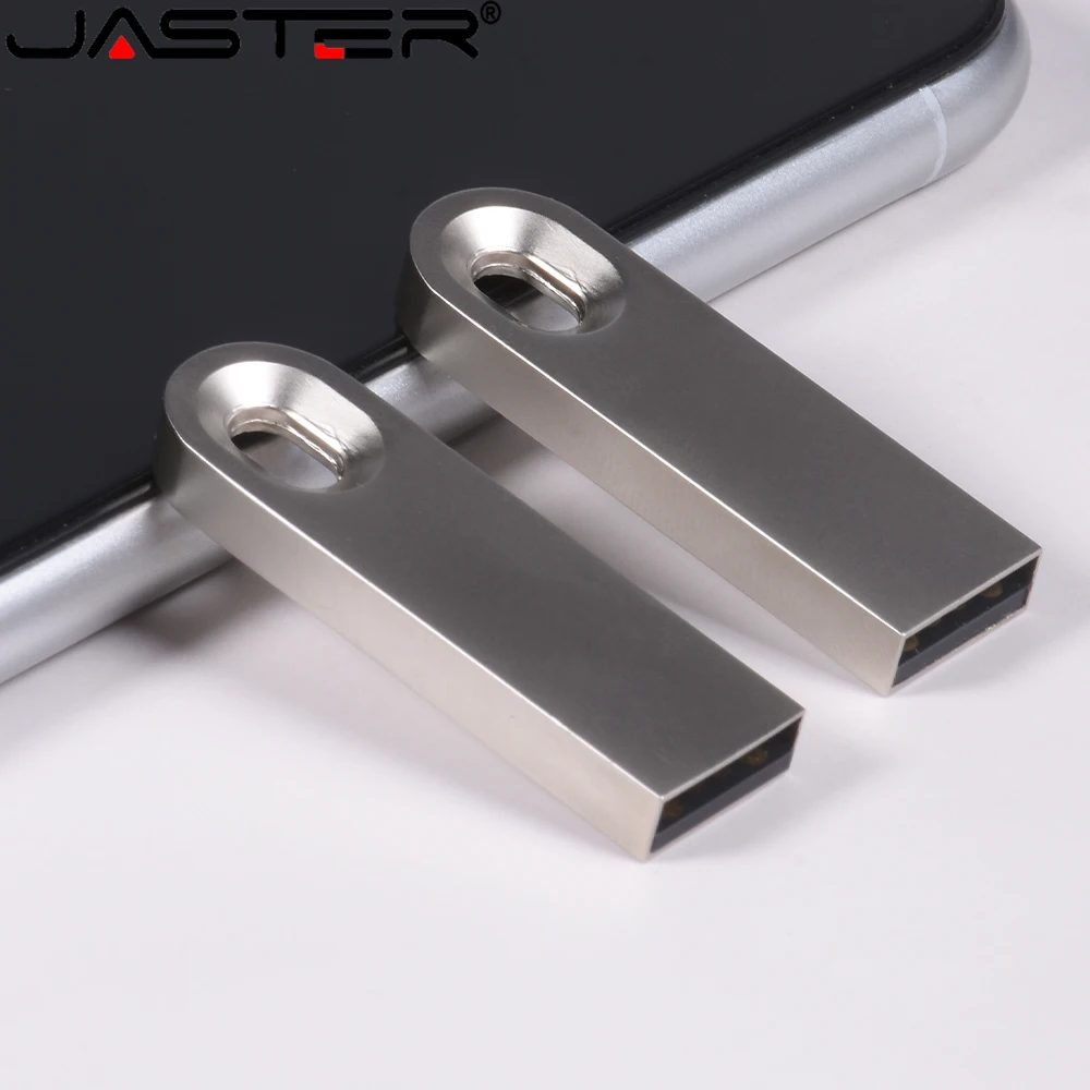 

Metal USB Flash Drive 64GB Business Gift Pen Drives 32GB Free Custom Logo Memory Stick 16GB Silver U Disk 8G 4G External Storage
