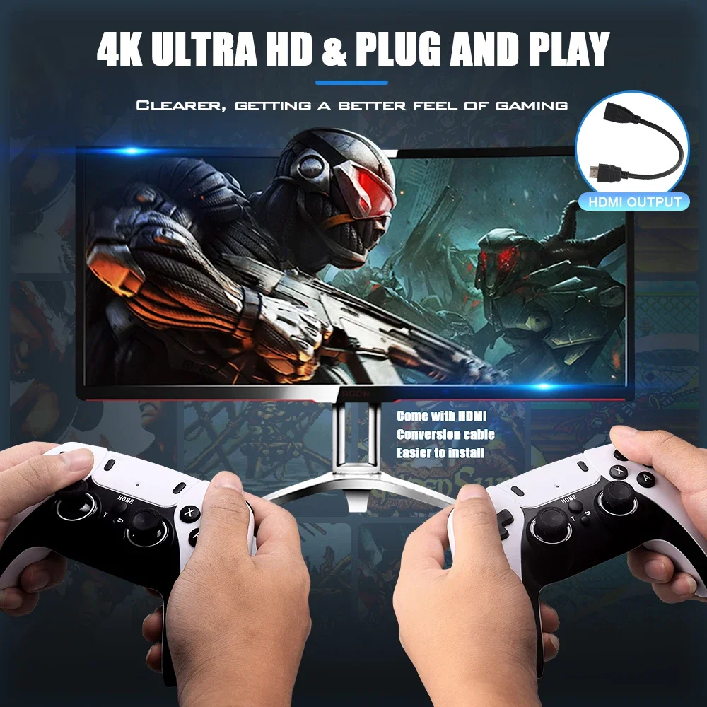 Игровая консоль P5 PRO 2 4 ГГц беспроводных джойстика 41000 игр 128 ГБ