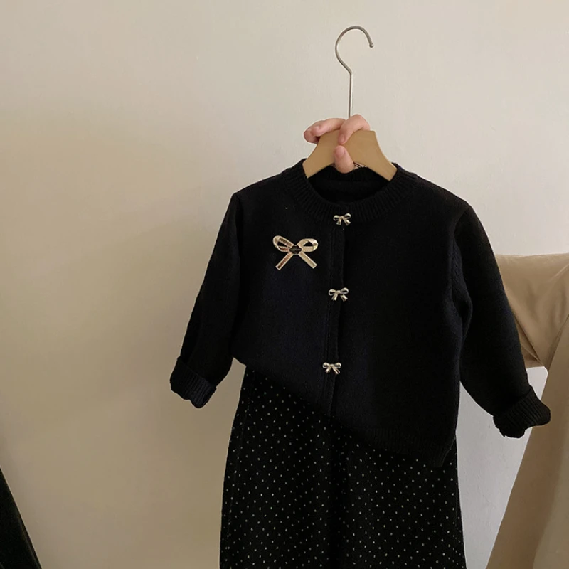 Свитер кардиган брюки для девочек в студенческом стиле осенний Модный
