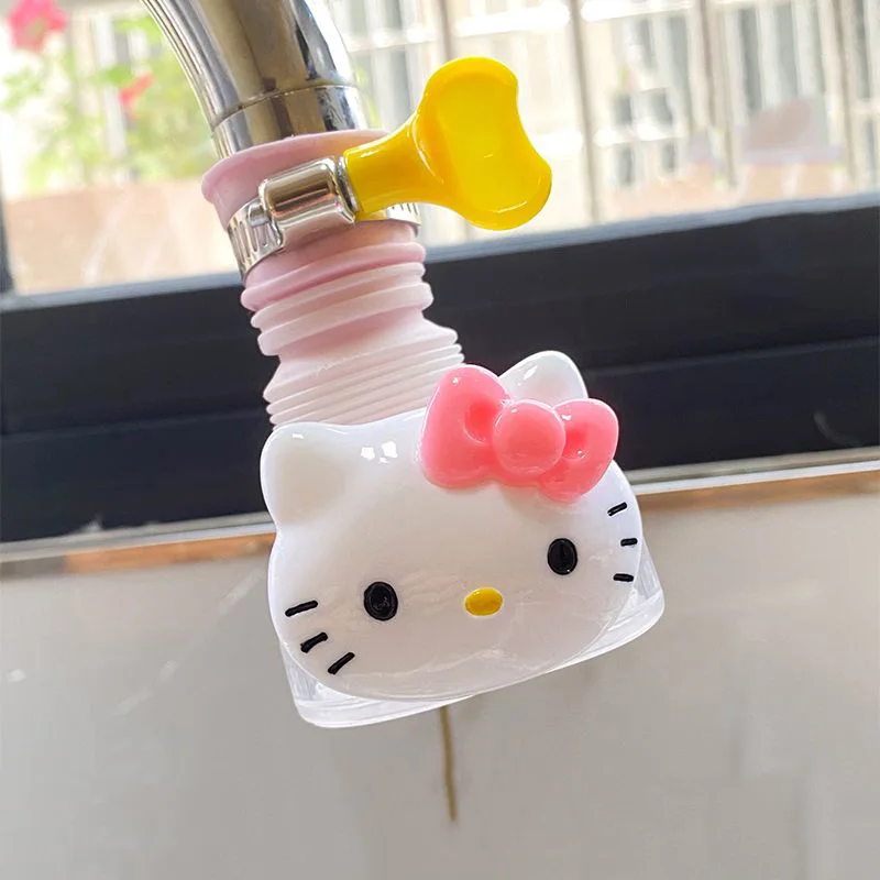

Sanrio Hello Kitty Faucet Splash Head Filter Cartoon Mymelody Water Purification Rotatable Extender Kitchen Tap Shower Universal