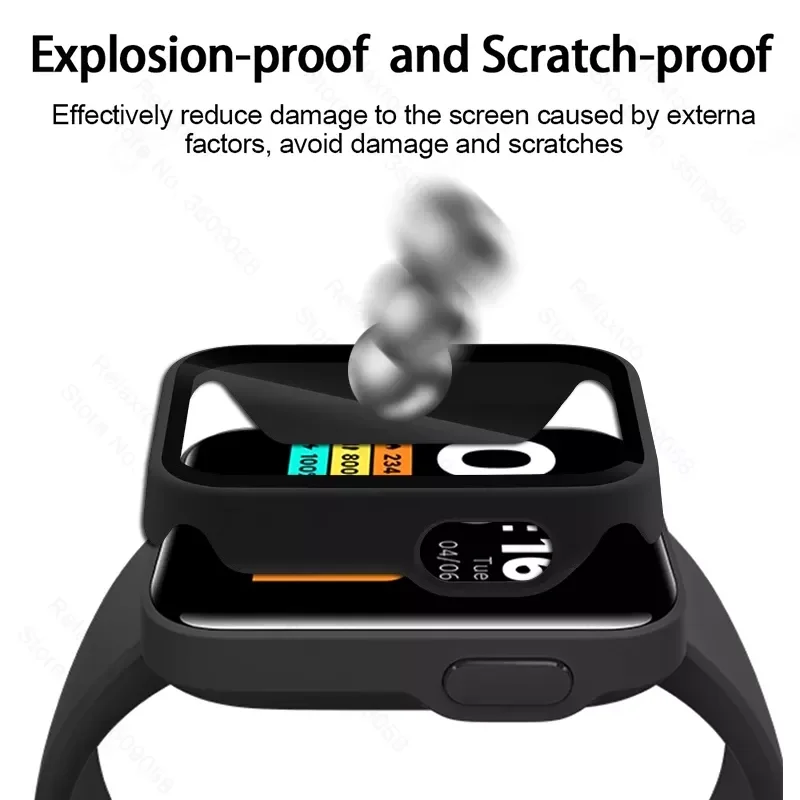 

360° Full Protection Plating TPU Bumper Screen Protector Case for Xiaomi Redmi Mi Watch Lite Ligh Accessories,Not Glass