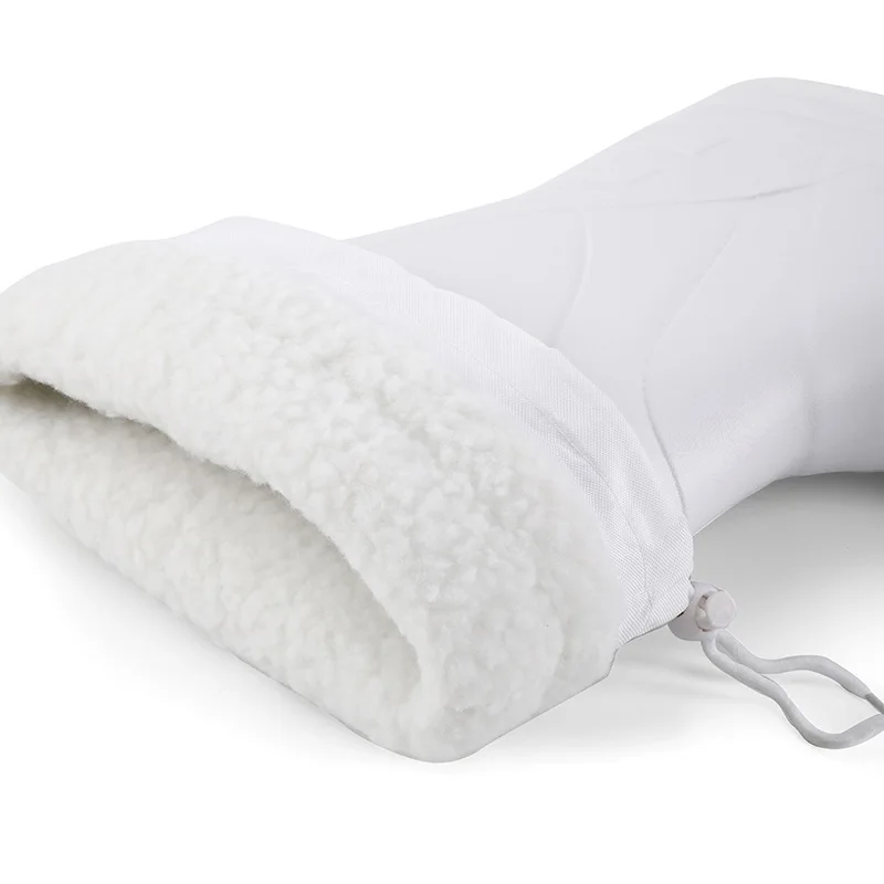 Мужские кашемировые теплые высокие ботинки белые Нескользящие рабочие из ЭВА 331