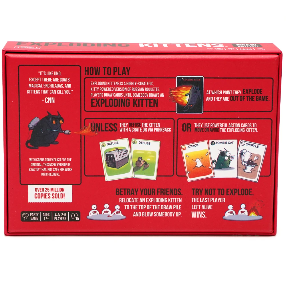 NSFW Edition Exploding Kittens Card Games