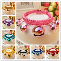 pet with bell collars delicate safety casual nylon dog collar neck strap fashion adjustable bell pet cat dog collar