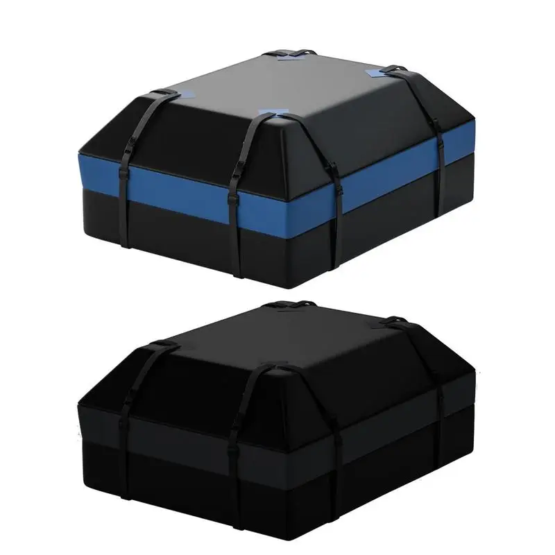 

Car Roof Bag 600D Car Rooftop Cargo Carrier Bag Waterproof 15 CF Roof Waterproof Bag For All Cars With/Without Rack