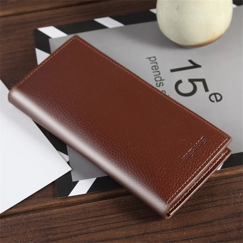 

Lkeep PU Leather Wallet Male Slim Men's Luxury Long Zipper Clutch Black Card Slot Money Bag Male Purse