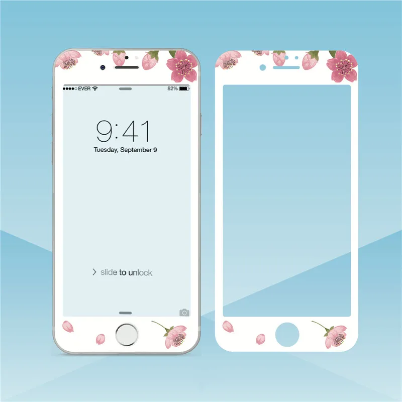 

Flowers Lovely Tempered Glass For iPhone XS MAX XR 8 7plus Screen Protector Soft Edge Protective Film For iPhone 13 12 Pro Max