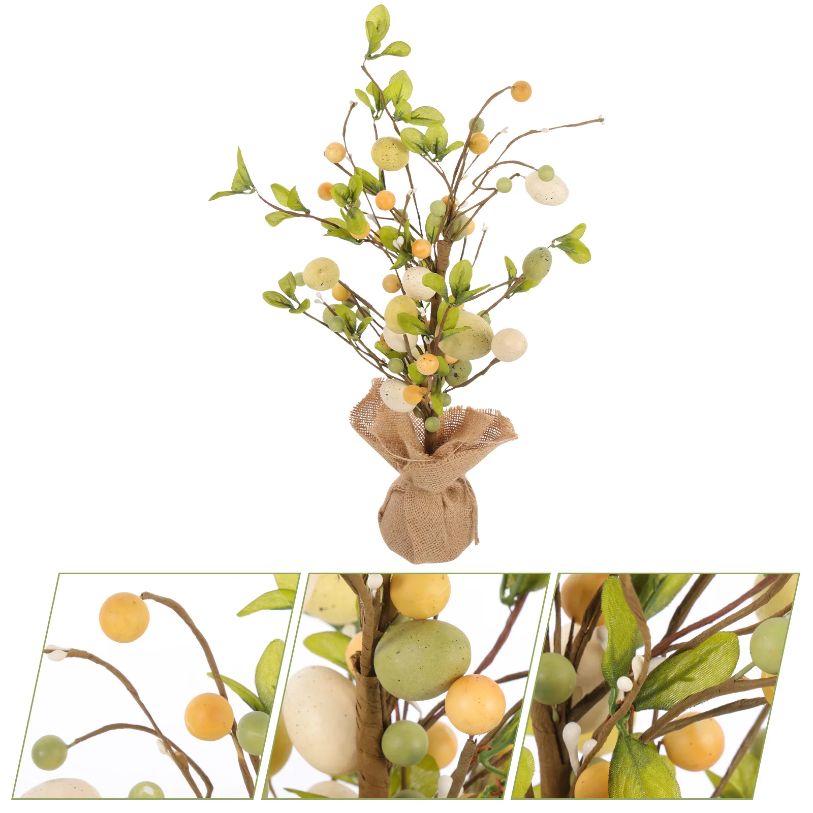 

Easter Tree Egg Table Flower Floral Artificial Decor Picks Tabletop Spring Ornament Faux Eggs Centerpiece Potted Tre Arrangement