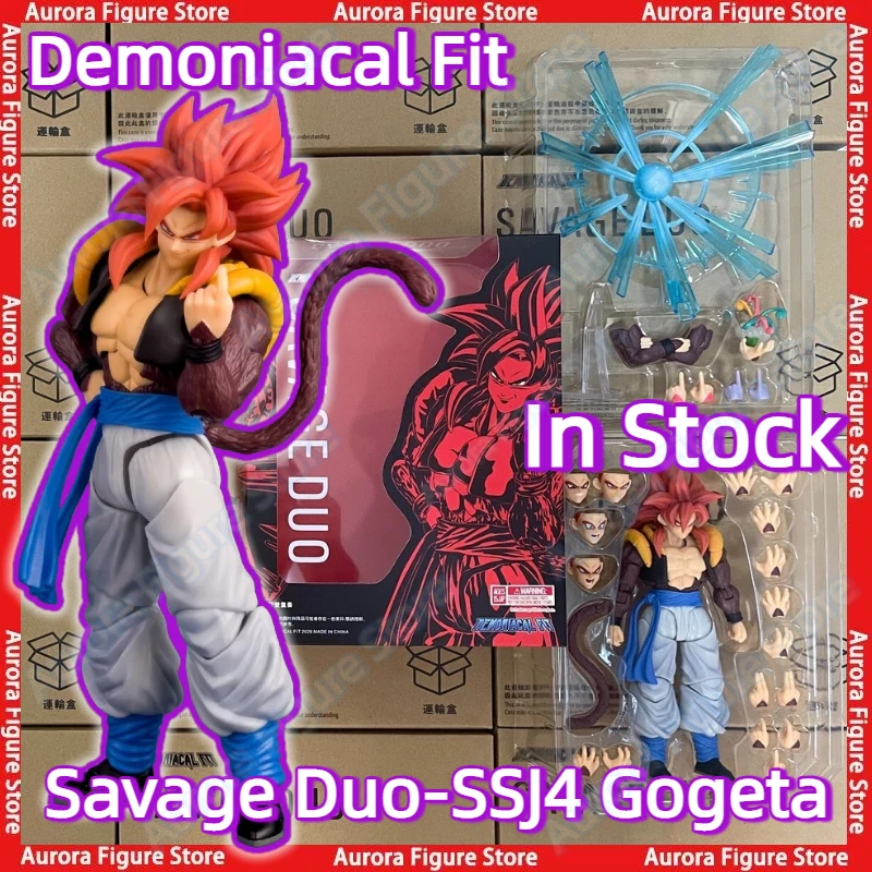 Фото В наличии: Demoniacal Fit DF Dragon Ball Z SHF Super Saiyan 4 SSJ4 Gogeta Savage Duo — Аниме-фигурки, игрушки, модели из ПВХ, подарок №1