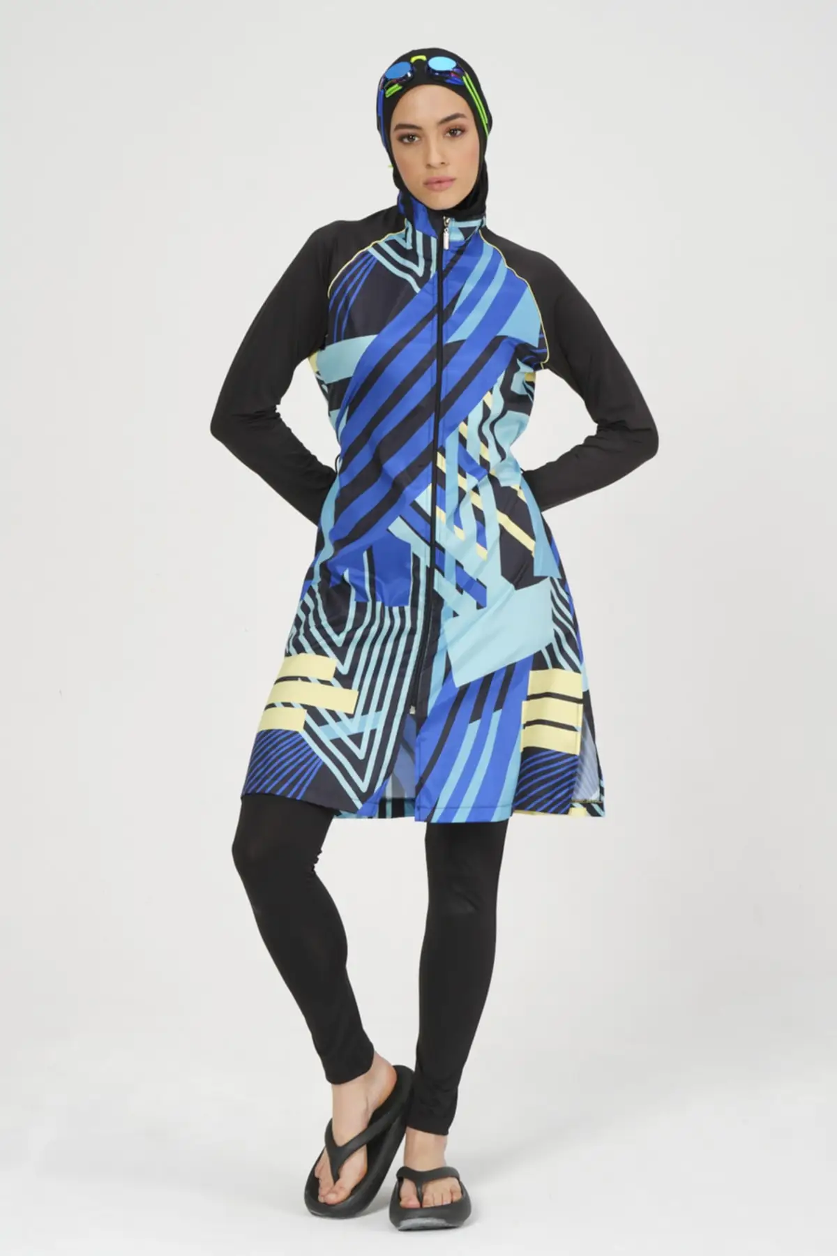 

Новые мусульманские купальники из Буркини, скромная летняя одежда, купальный хиджаб с длинным рукавом, спортивный Мусульманский купальник,...