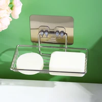 high quality stainless steel soap rack wall mounted soap sponge tray bathroom accessories soap dishes self adhesive