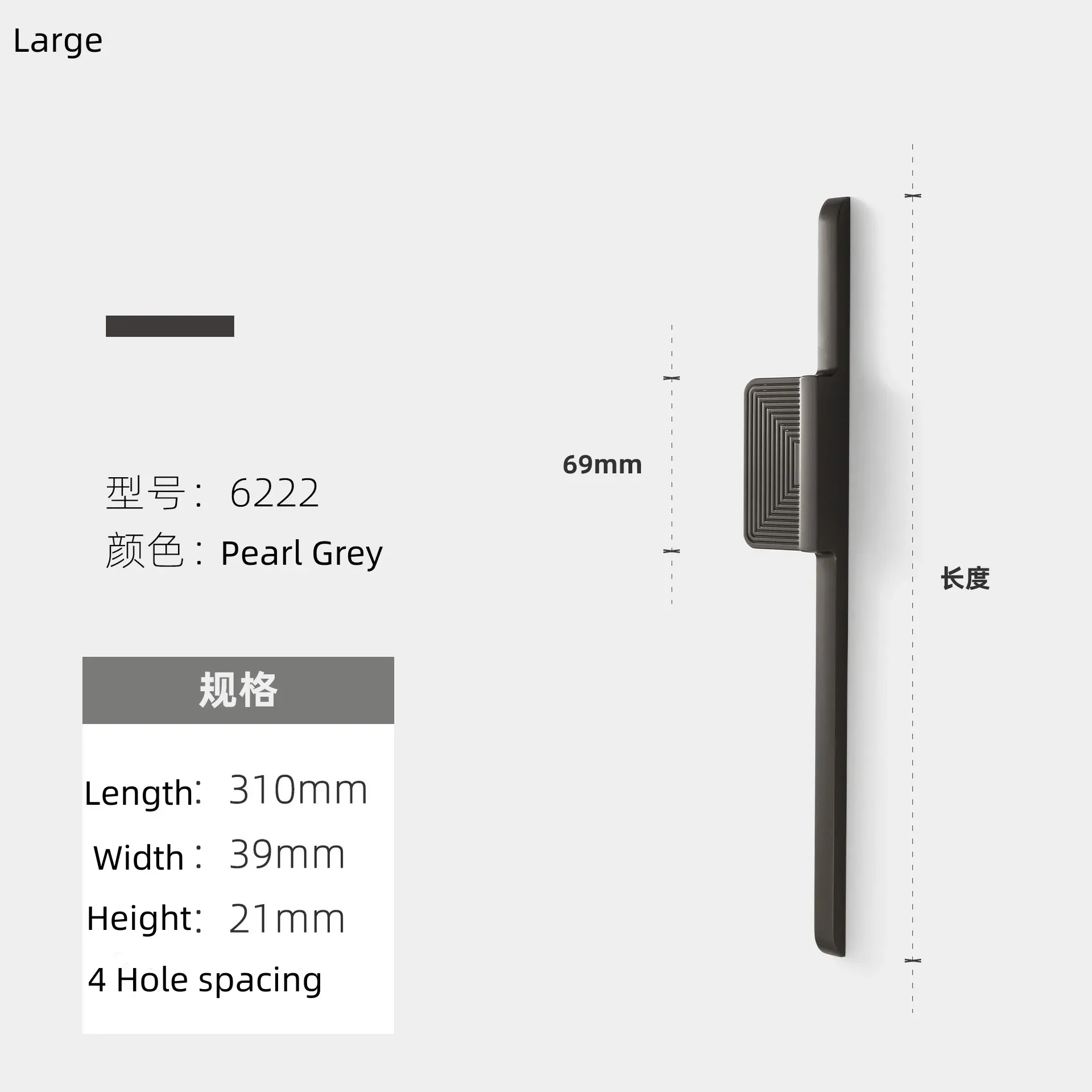 

Золотисто-серые ручки для шкафов из цинкового сплава