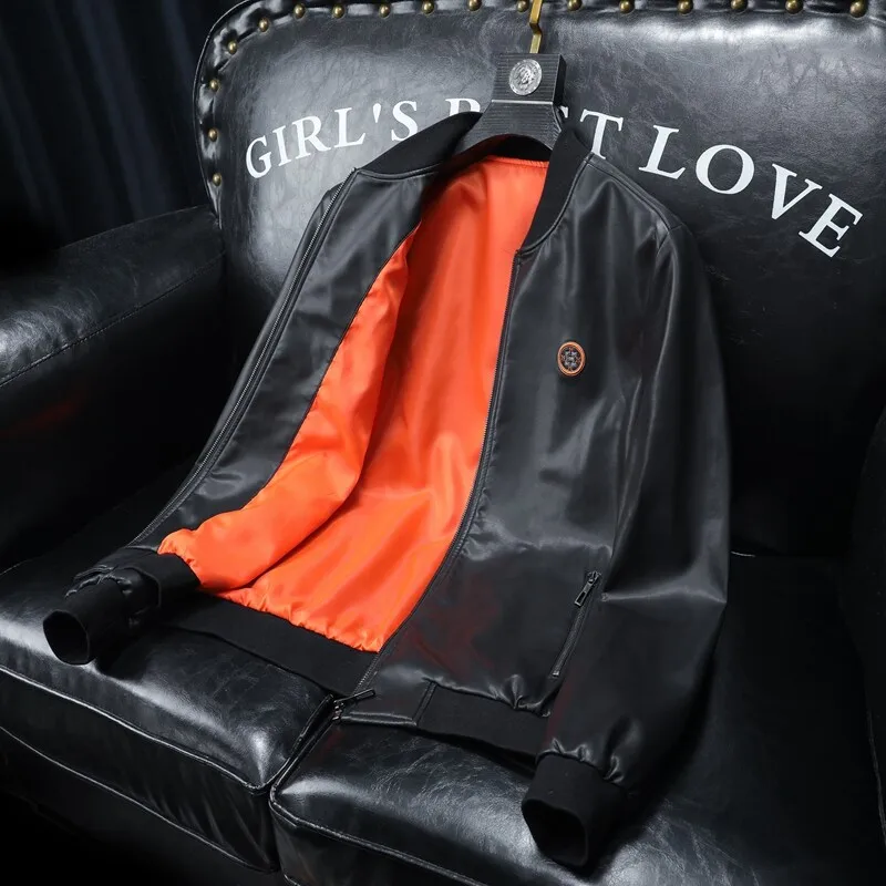 Модное брендовое кожаное пальто Pu Shuai верхняя одежда мужская весенне-осенняя