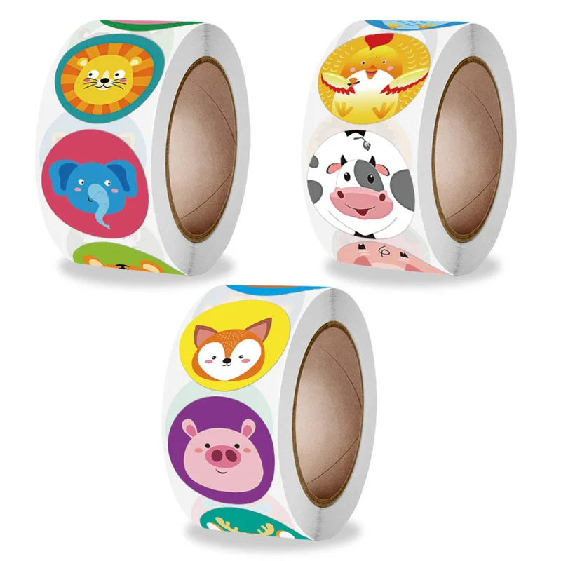 

Печать-наклейка шт., см, поощрительная детская игрушка для учителей, канцелярская коробка, милые животные, наклейки