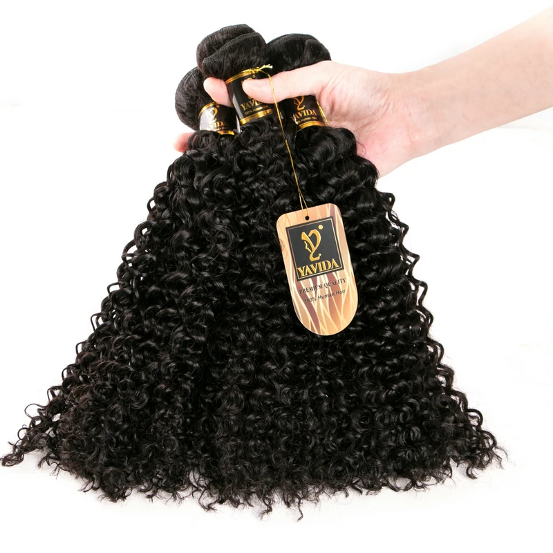Kinky Curly Hair 1/3/4 Bundles Deal 100% Peruvian Human Hair Weave Bundles Sew In Hair Extension For Women Wholesale Vendors