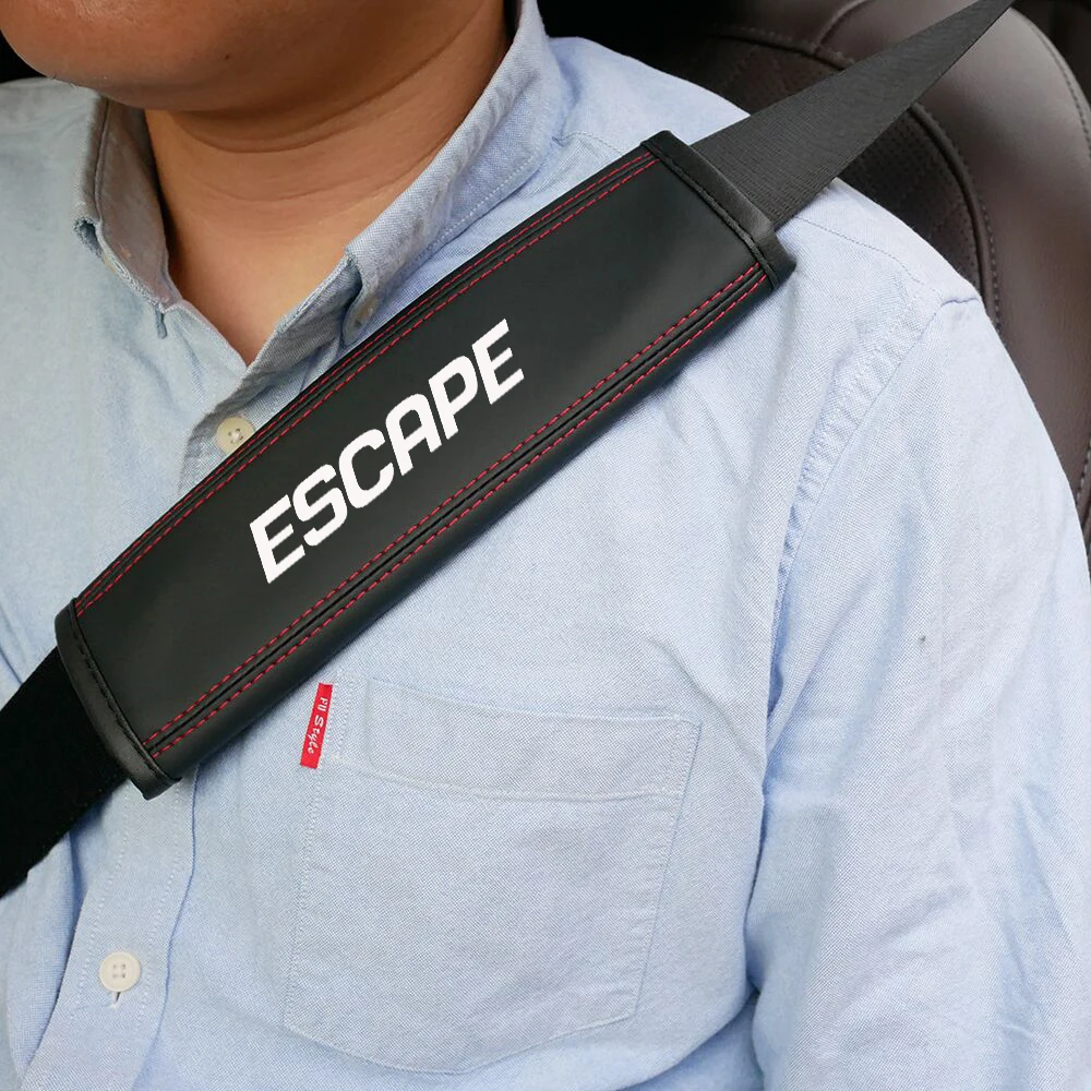 

1pcs High Quality Leather Escape Car Seat Belt Safety Cover Shoulder Strap Pad car SUV Escape Shoulder Protector Accessories