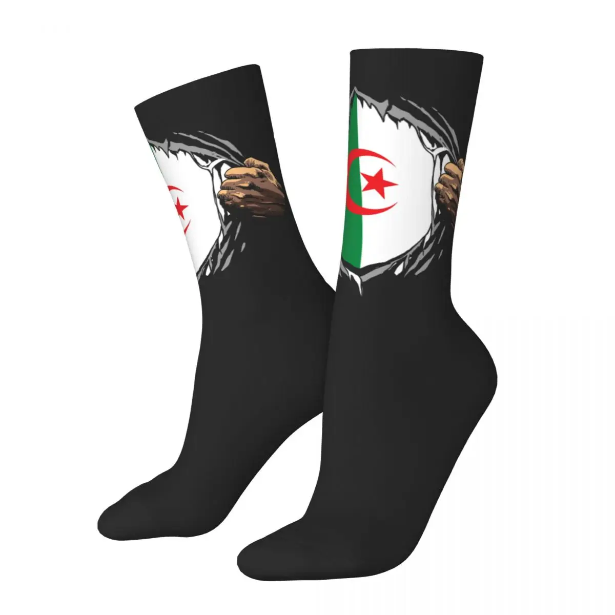 

Super Algerian Heritage Patriotic Algeria Roots Gift Color contrast socks Compression Socks Geeky Creative R345 Stocking