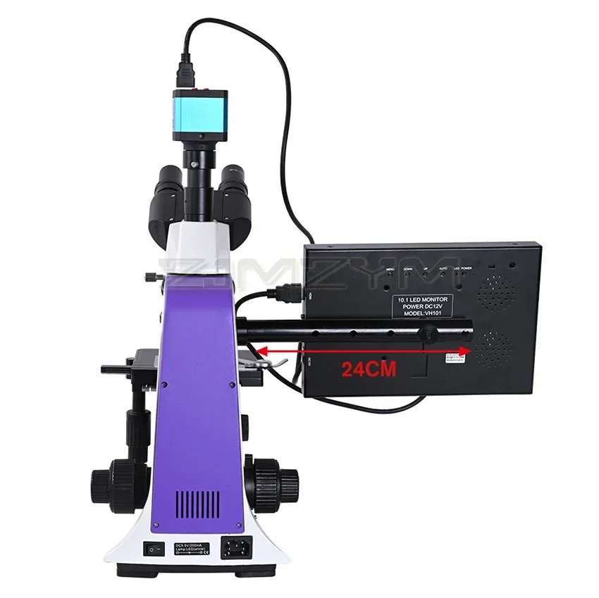 Профессиональный лабораторный биологический HD тринокулярный микроскоп с зумом