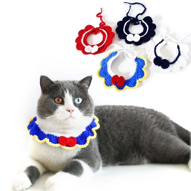 

Dog Christmas Knitted Collar ETSY Handmade Cute Cat Saliva Towel Dog Scarf Pet Supplies Puppy Accessories Puppy Products
