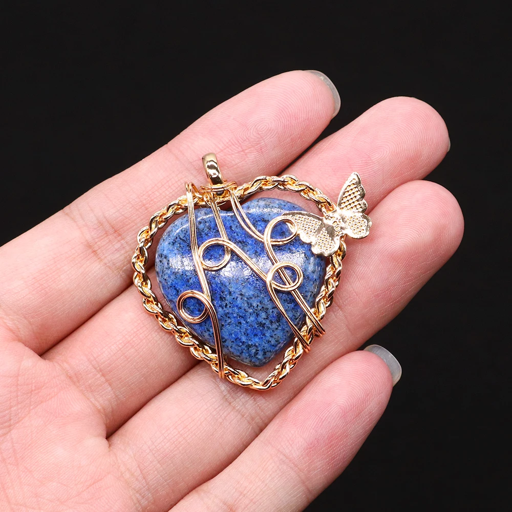 _ Металлическая подвеска в виде бабочки медная проволока обернутая черным агатом