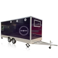customzied 4m mobile food trailer purple street ice cream pizza vending cart ce approved window snack kiosk for european sale