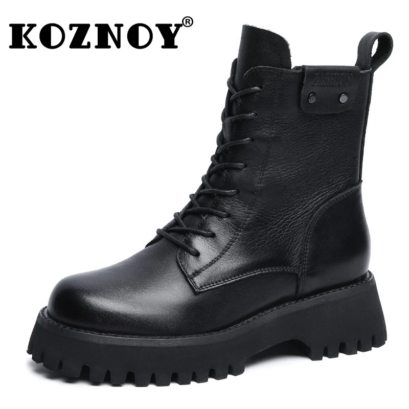 Мотоциклетные ботинки из натуральной кожи на танкетке 5 см 2022 |