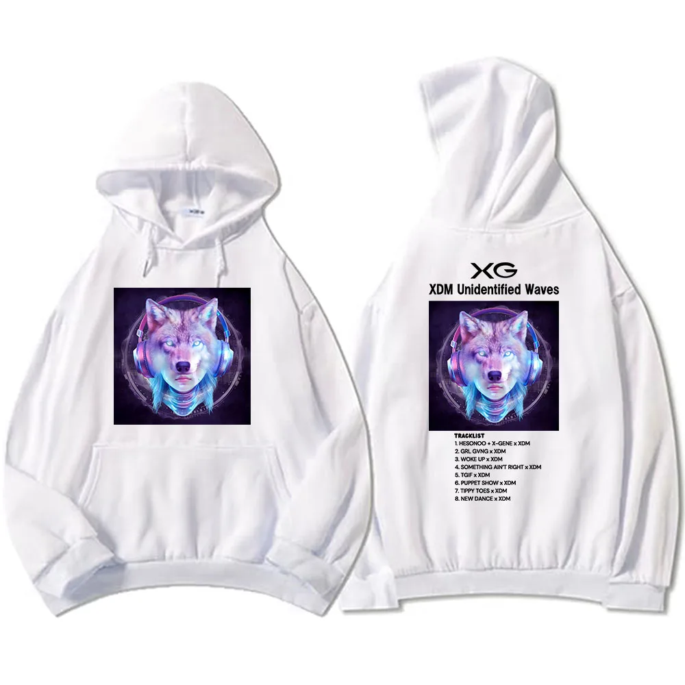 XG XDM Полиэстеровые толстовки с капюшоном принтом волн