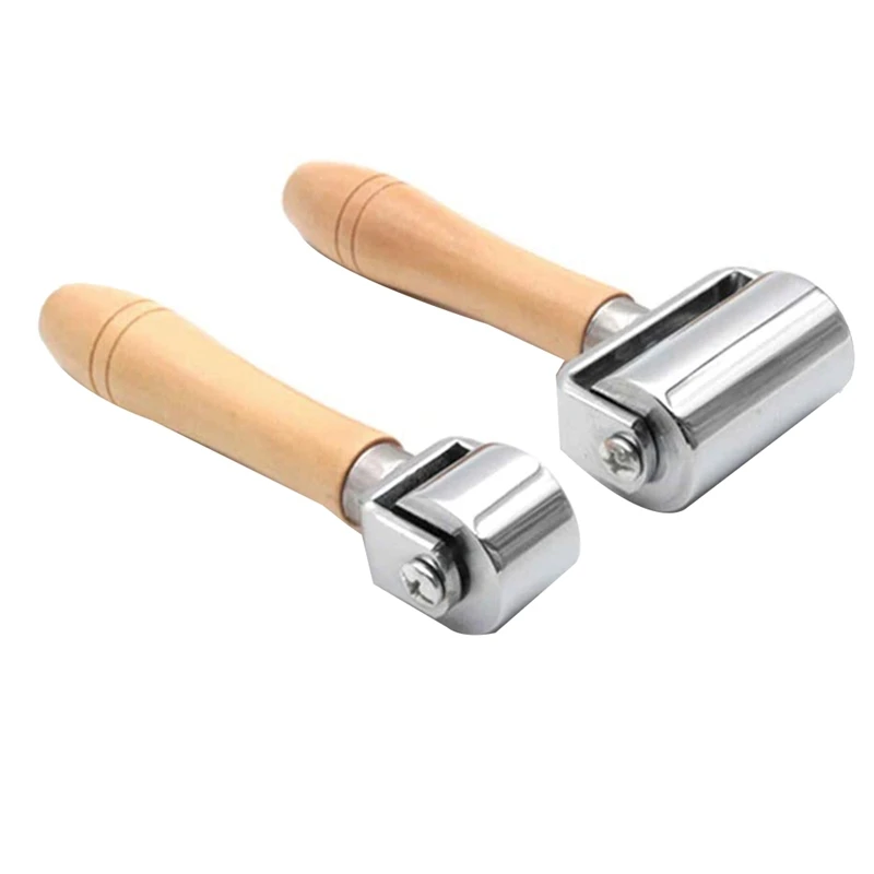 

Pack Of 2 Leather Glue Laminating Roller Leather Press Edge Roller Platen Tools For Craft DIY (26Mm + 60Mm)