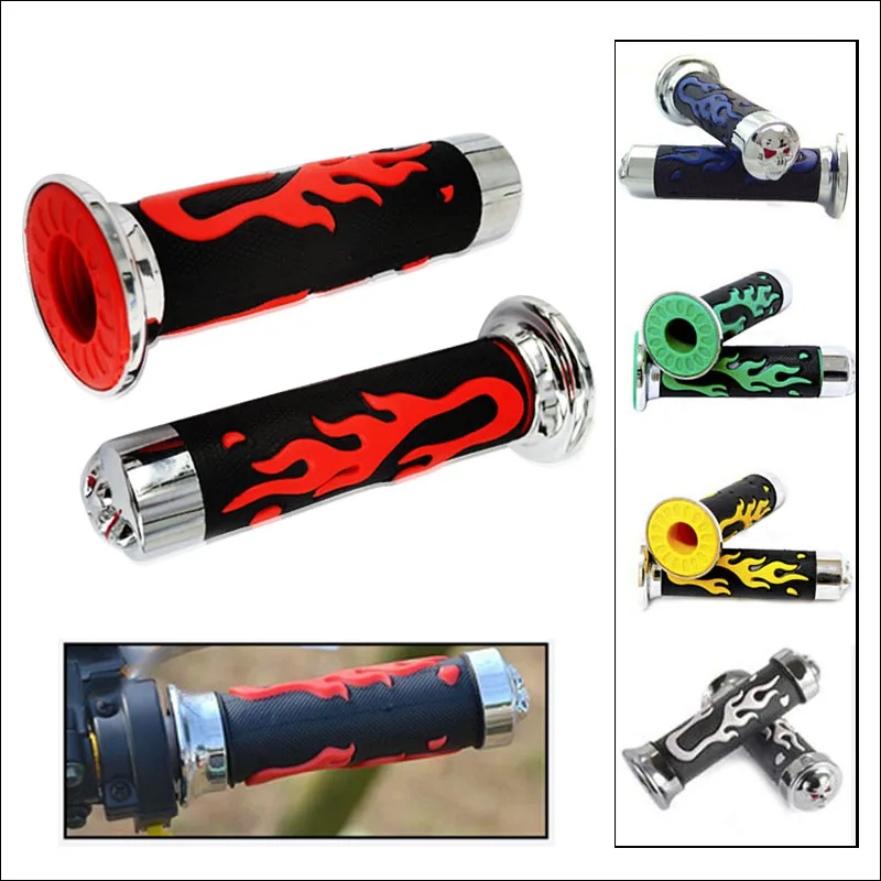 

22/24mm Universal Motorcycle Handlebar Colored Skeleton Rubber Handle Grip Scooter Handlebar for Harley Honda Yamaha Suzuki