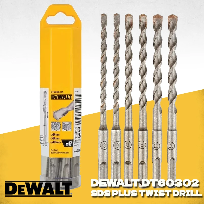 Набор для сверления DEWALT DT60302 SDS Plus 6 шт. аксессуары электроинструментов мм 8 10