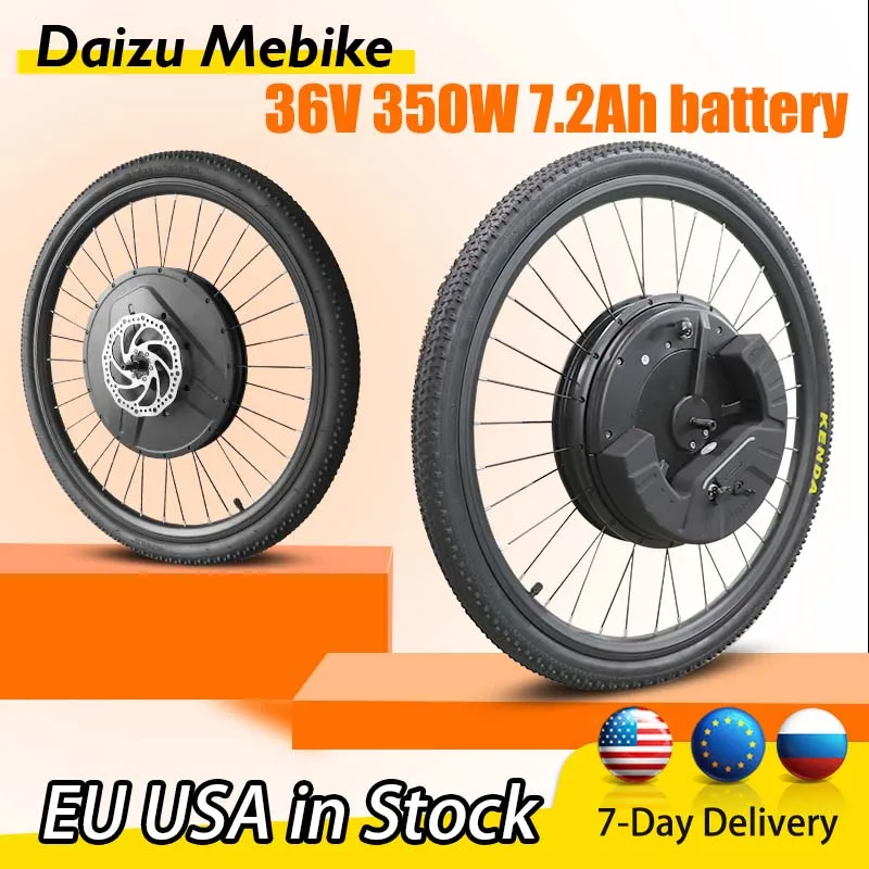 US/EU Stock E Bike Conversion Kit 36V 350W Brushless Hub Motor Electric Bike Conversion Kit 45KM/H Speed APP Control Wireless