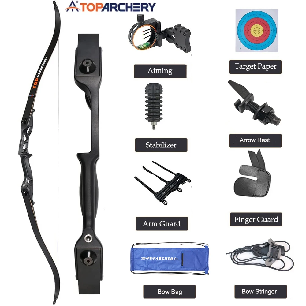 TOPARCHERY Стрельба из лука 56 дюймов Takedown Охотничий изогнутый лук ...
