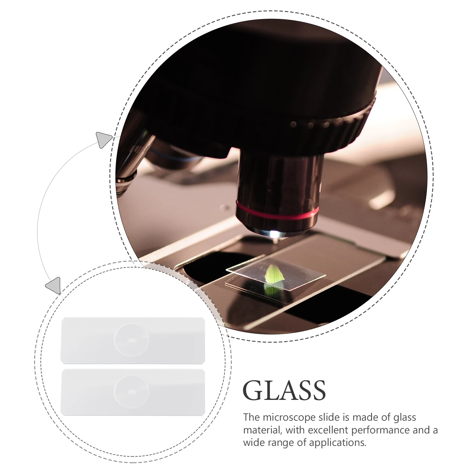 50 шт. стеклянные предметные стекла для микроскопа лабораторные водных образцов