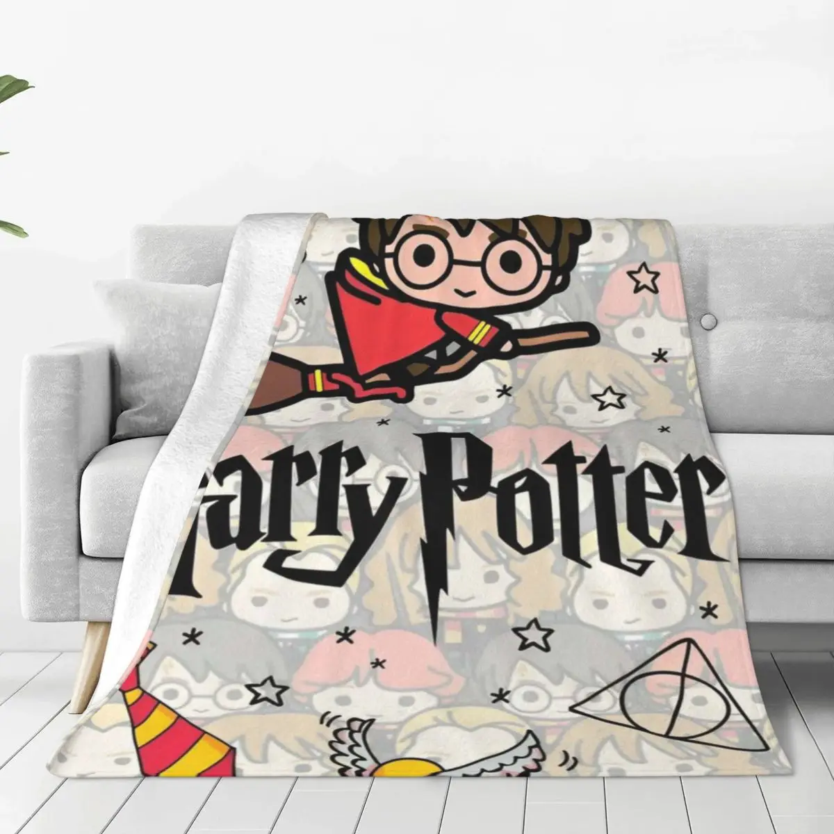 H-HARRY P-POTTER фильм мягкое теплое одеяло фэнтези литература романы плюшевое пушистое