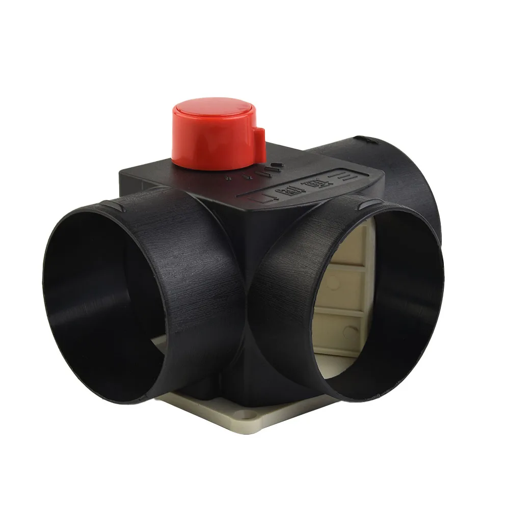 

75mm T Shape Exhaust Car Heater Air Vent Ducting Connector W/Dual Regulating Valve Flap Splitter For Eberspacher Webastos