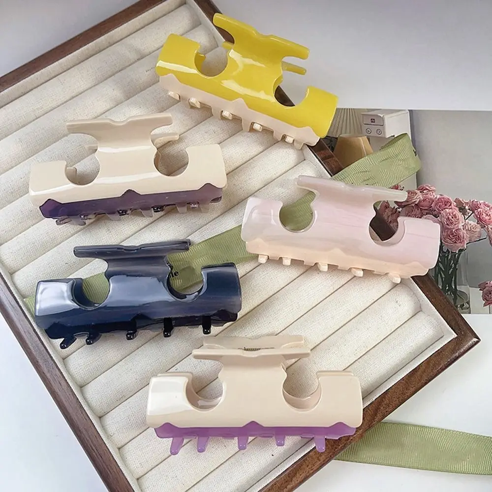 

Daily Party Acetate Hair Claw Clip Creative Vintage Elegant Geometric Hair Claw Clip Korean Style Candy Color Claw Clips