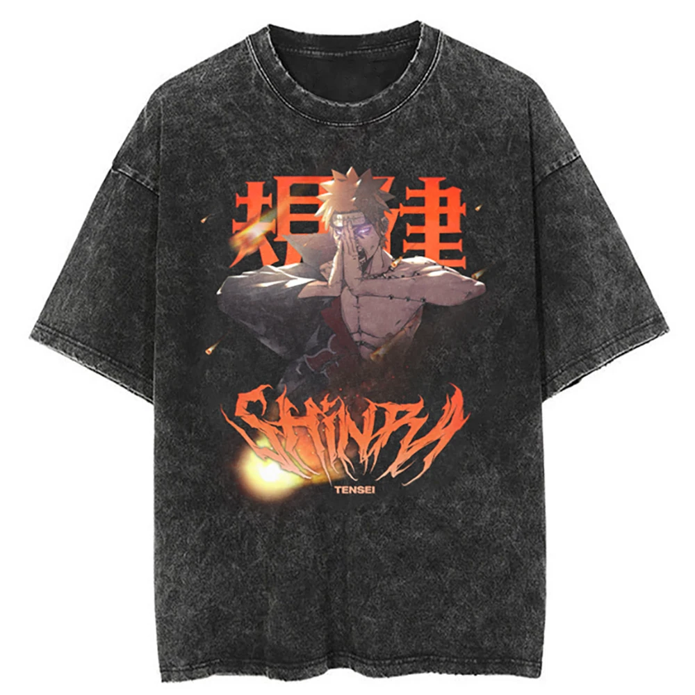 

Футболка мужская оверсайз с рисунком из японского аниме Наруто