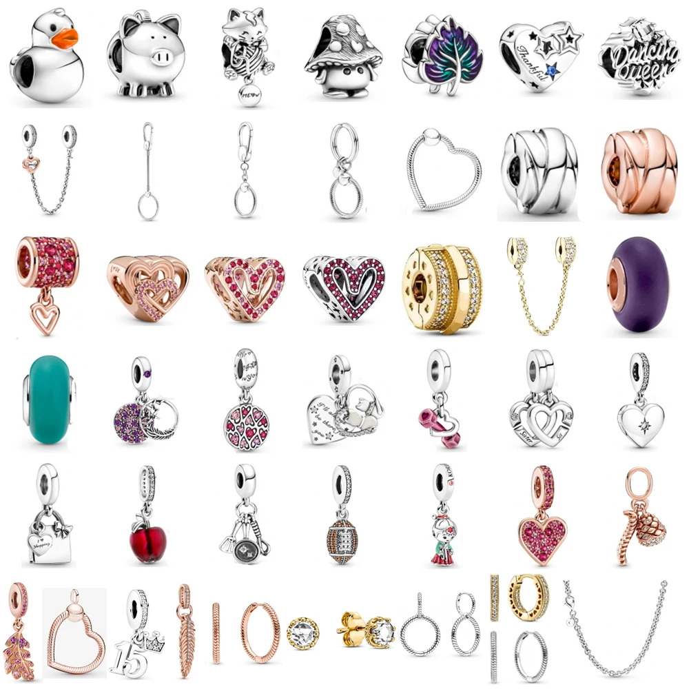 

NEW 2021 100% 925 Sterling Silver Autumn 2021 Collection Pendant Charm Fit DIY Women Bracelet Necklace Original Fashion jewelry