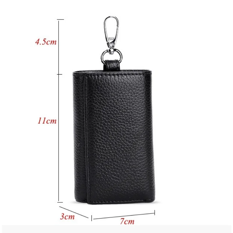 Multi-Functional Tri-Fold Wallet Key Chain Bag Leather Wallets Key Bag Men's And Women's Credit Card Holder Position Coin Purses