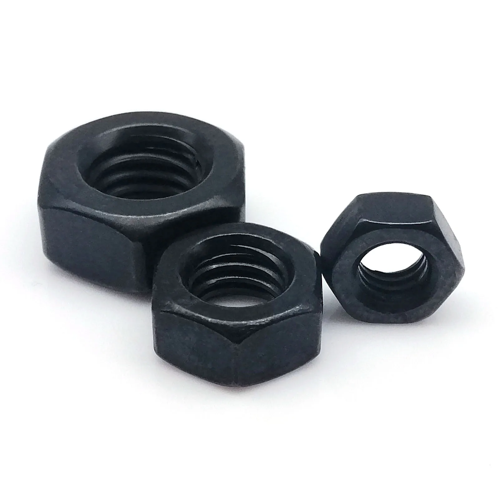Шестигранные гайки из нержавеющей стали Mix M2 M2.5 M3 M3.5 M4 M5 M6 M8 M10 M12 Черный 304 A2-70 DIN934