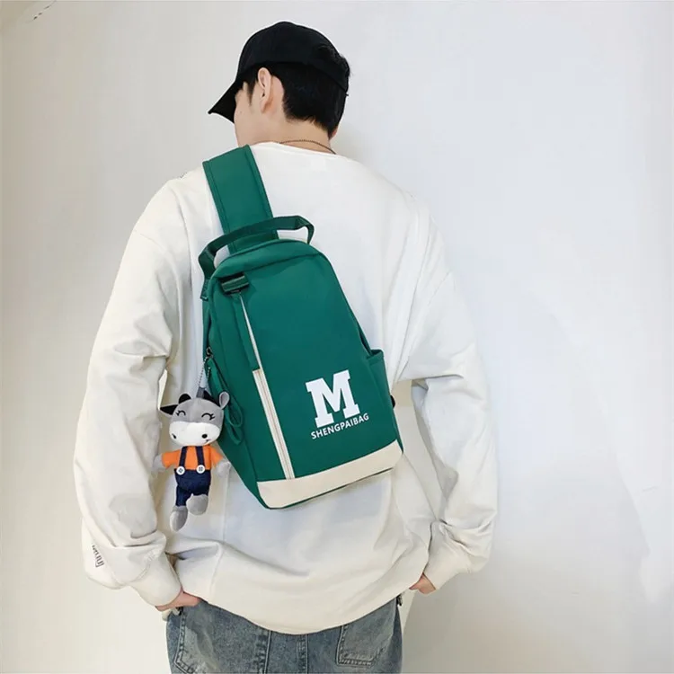 Men's and Women's Large Capacity Chest Packs Tide Brand Students Casual One Shoulder Bags Sports Day System Simple Crossbody Bag
