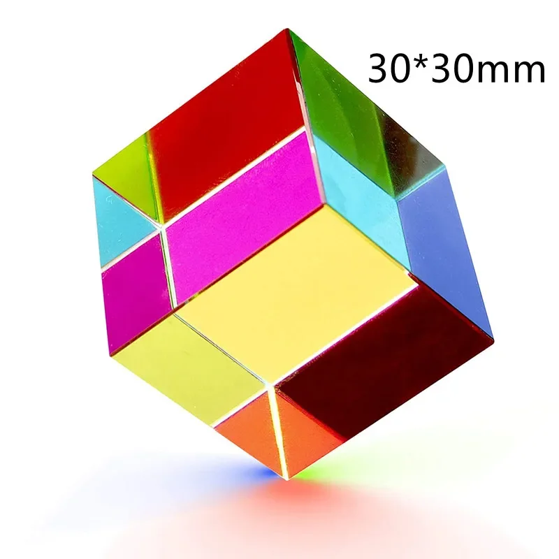 

1 шт. Science Magic Prism Cube 30 40 50 60 мм Hexahedral Crystal Magic Cmy Cube 3D Цветной куб-призма для фотографии