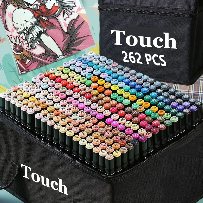 Art Pen Set For Draw Dual Headed Artist Sketch Oily Alcohol Based Marker For Animation Manga